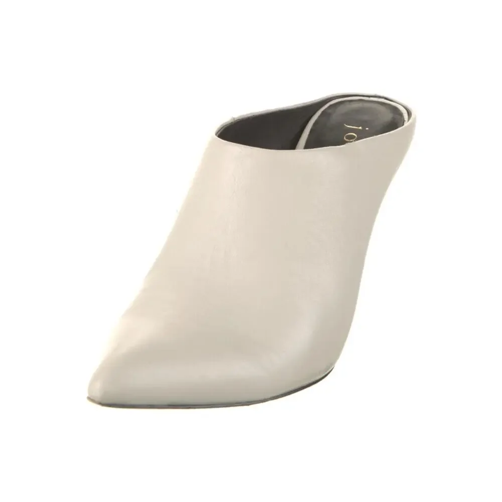 JOIE Aline Ivory Leather Pointed Toe Stiletto Mule Heels Pumps 36.5